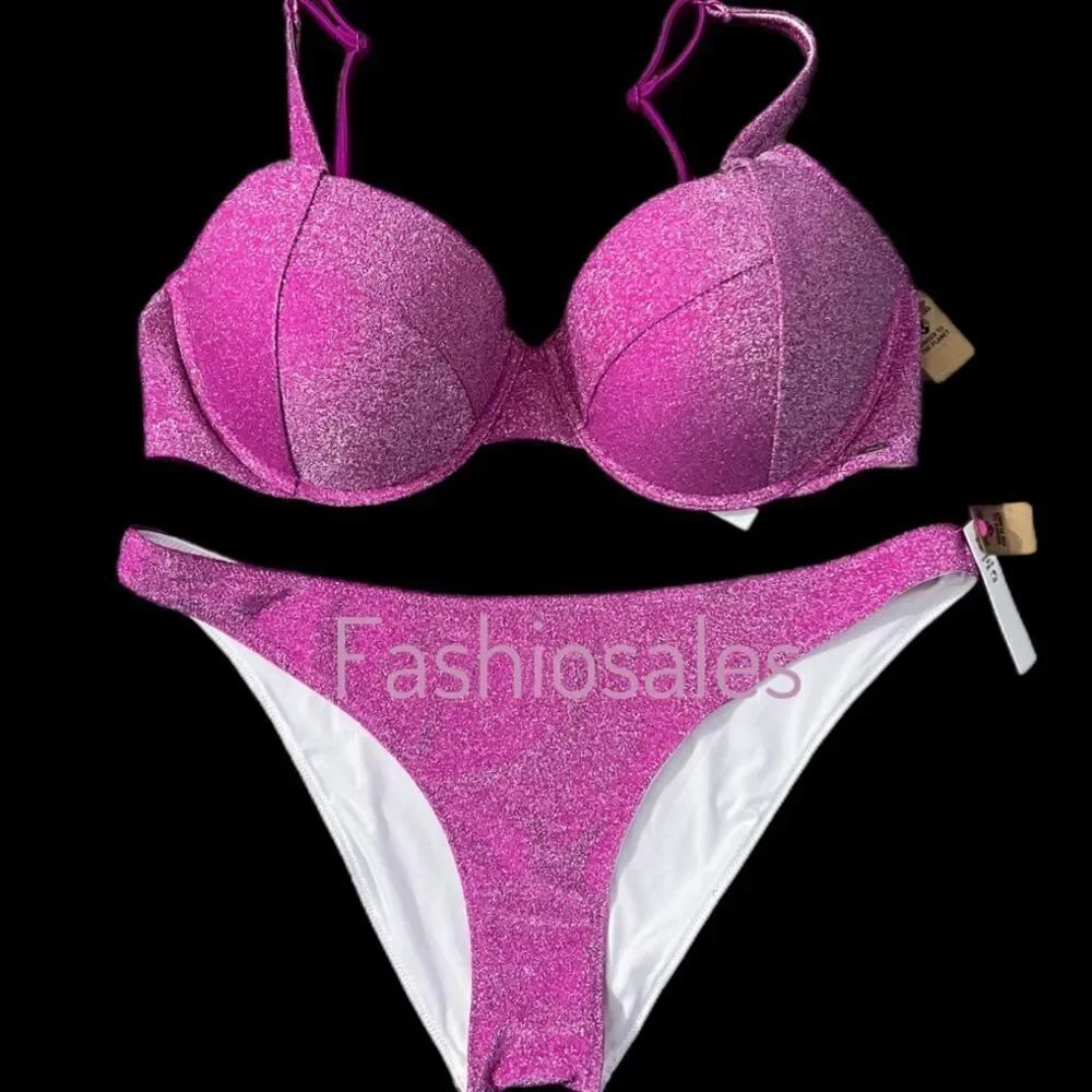 Victorias Secret Swim Shimmer Push up Padded Bikini top & Bottom Set